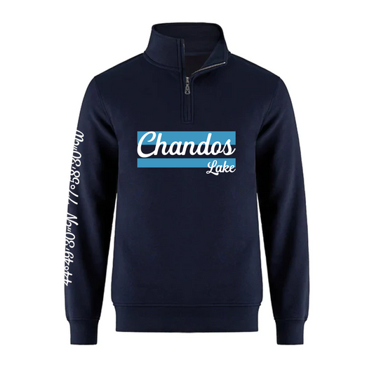Chandos Lake 2023 Adult 1/4 Zip Script Lettering