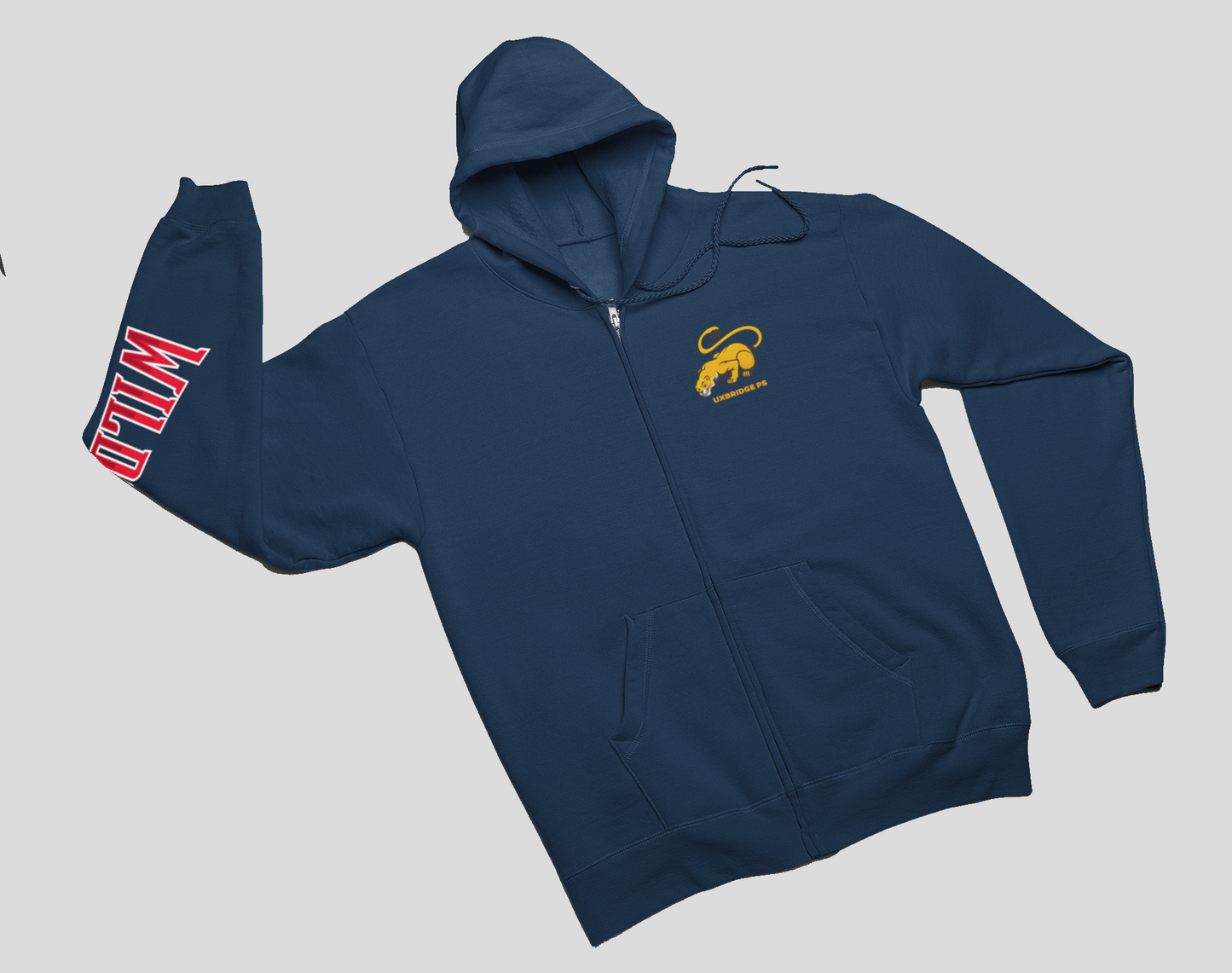 Uxbridge Public School Youth Full Zip Hoodie