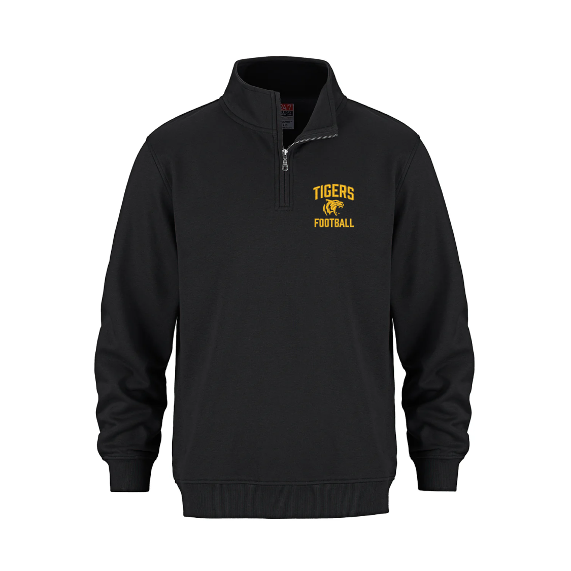Tigers Football Adult 1/4 Zip Embroidered
