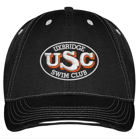 Uxbridge Swim Club Adult Baseball Cap - Black