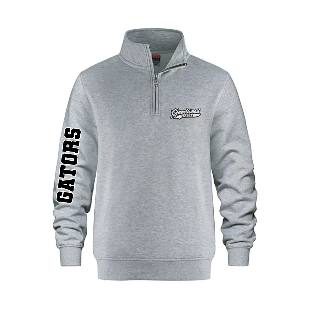 Goodwood Public School Adult 1/4 Zip Sleeve Outline