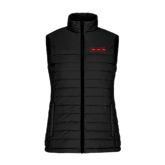 Hilltop Equestrian Embroidered Puffer Vest - Ladies