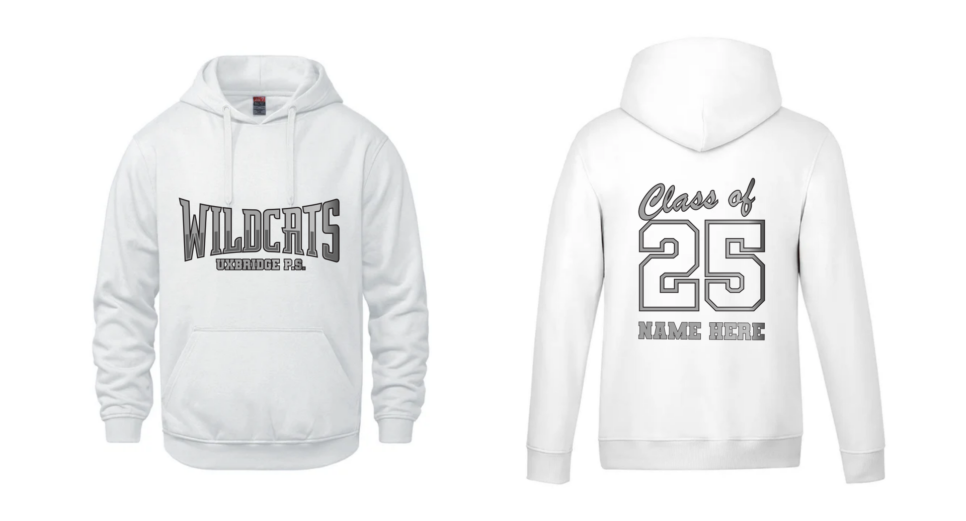 Uxbridge Public School 2025 Grad Hoodie – Small Town Apparel