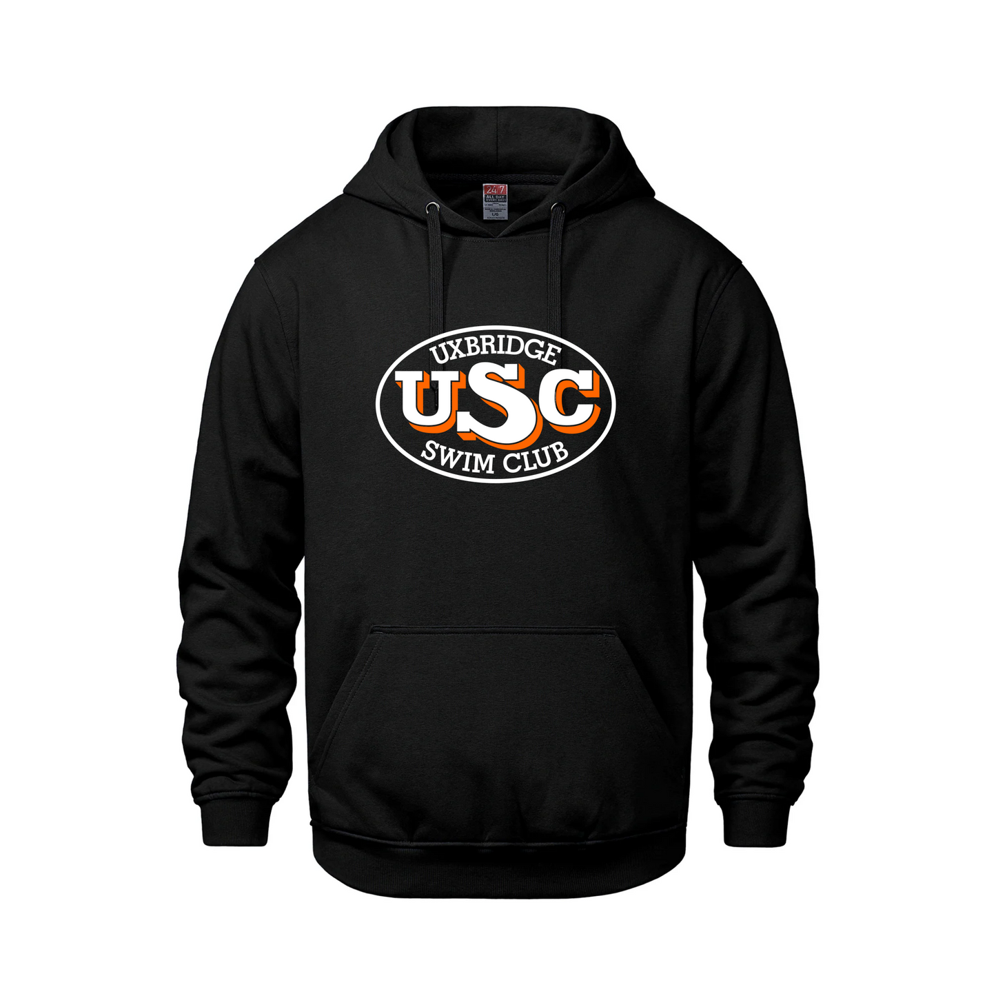 Uxbridge Swim Club Adult Hoodie Large Logo