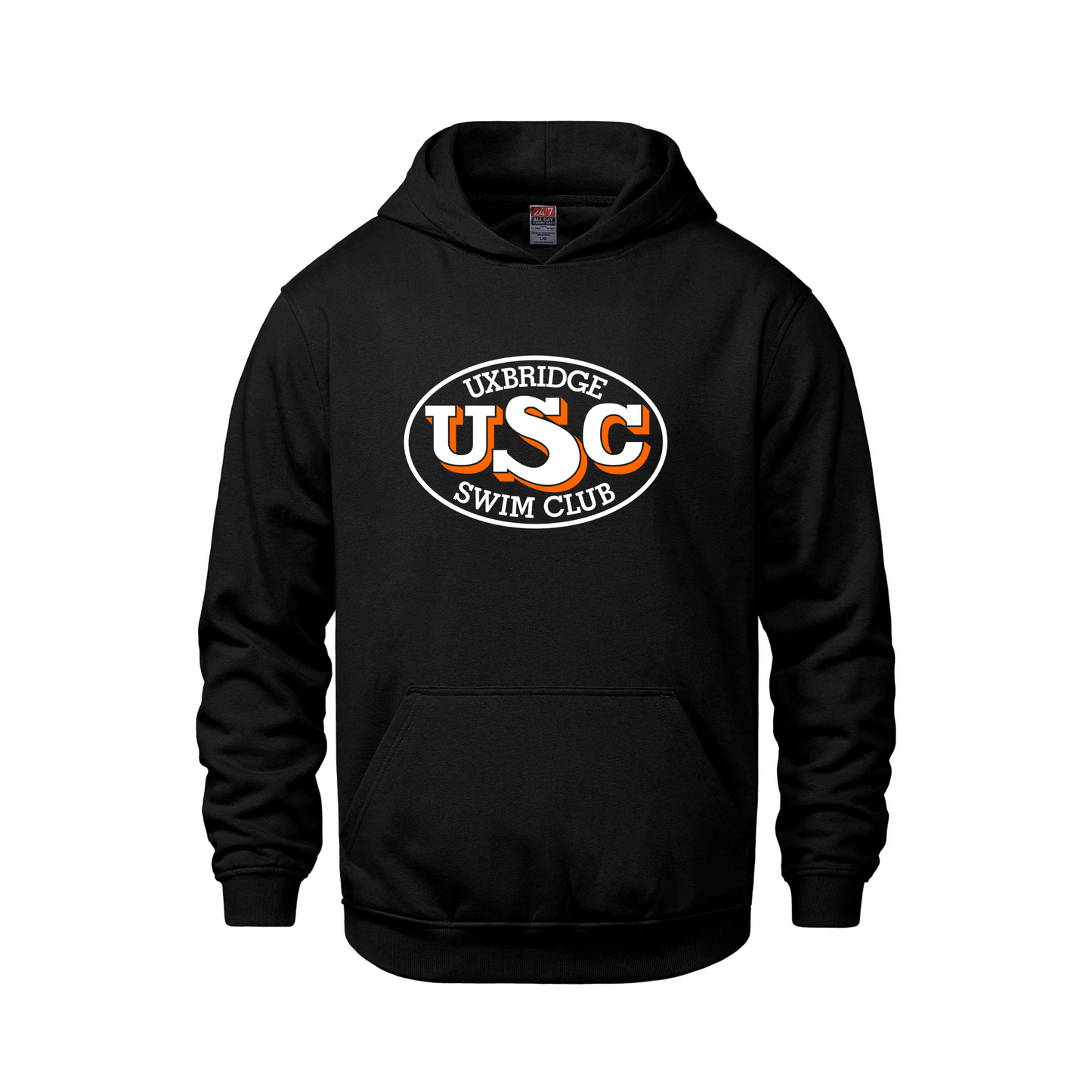 Uxbridge Swim Club Adult Hoodie Large Logo